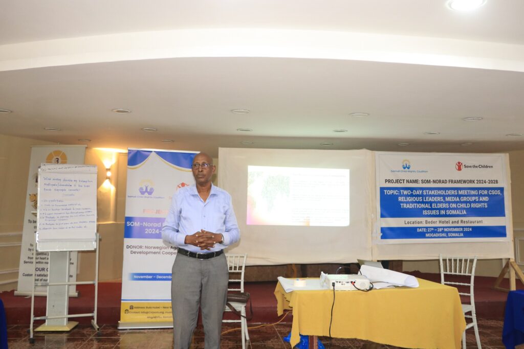 two-day stakeholder meeting for 45 participants from CSOs, religious leaders, media groups and traditional elders on child rights