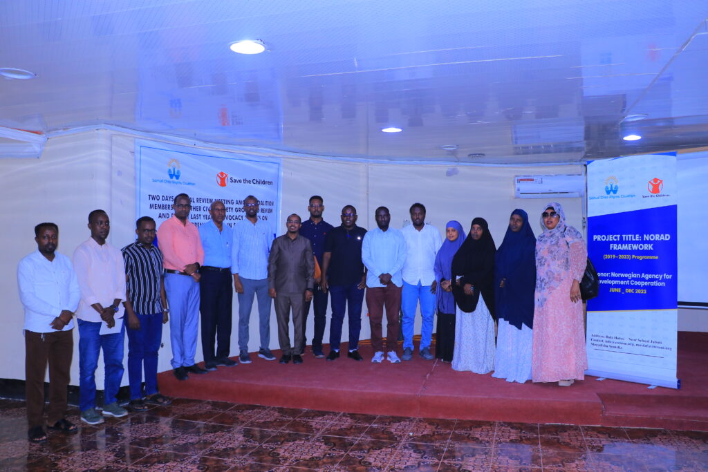 Two days Annual review meeting among Coalition members And Other civil Society Groups to Review and Reflect last Year’s Advocacy Efforts on Child Rights in Somalia
