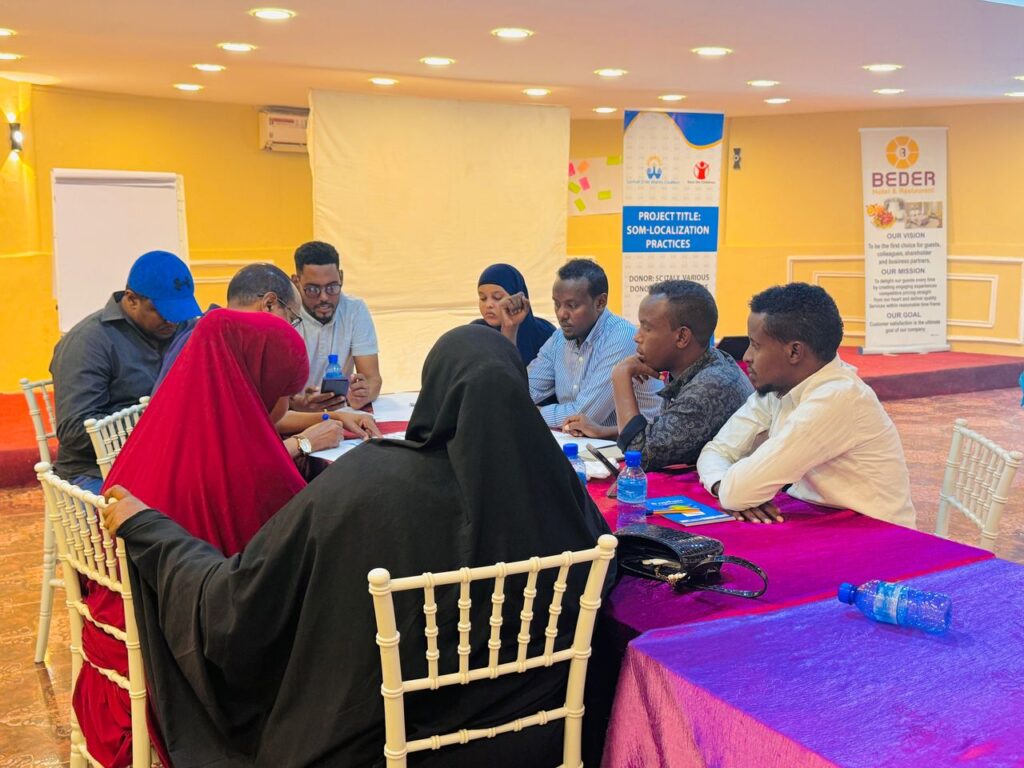 Somali Child Rights Coalition Conducted two-day meeting for local CSOs to discuss direct funding for local partners With support from save the children under SOM-Localization practices phase II